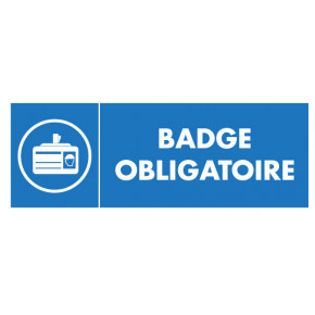 Panneau obligation badge obligatoire avec picto