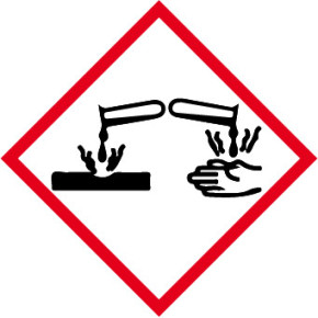 Panneau danger matières corrosifs